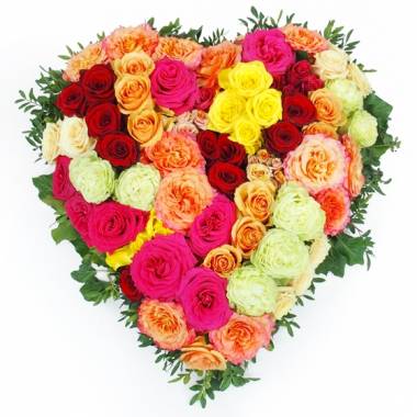 Image de fleur Coeur deuil de fleurs colorées Hérodote