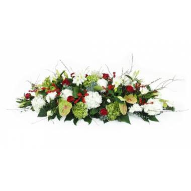 Image de fleur Dessus de cercueil rouge & blanc Odysseus