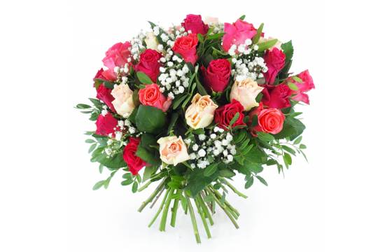 Image Bouquet de roses rond "Lyon" | L'Agitateur Floral