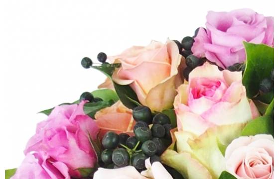 Image zoom Bouquet pastel de roses variées "Nice" | L'Agitateur Floral