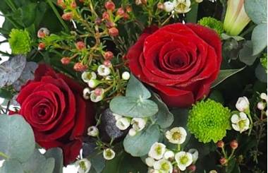 Image zoom Bouquet de rose rouge & lys rose "Liège" | L'Agitateur Floral