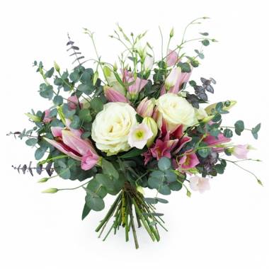 Image Bouquet champêtre rose & blanc "Reims" | L'Agitateur Floral