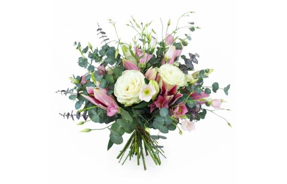 Image Bouquet champêtre rose & blanc "Reims" | L'Agitateur Floral