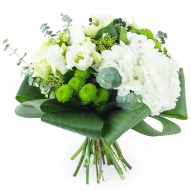 Image Bouquet de fleurs sobre blanc "Castres" | L'Agitateur Floral