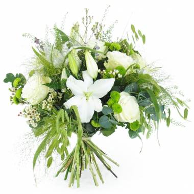 Image Bouquet blanc champêtre "Livourne" | L'Agitateur Floral