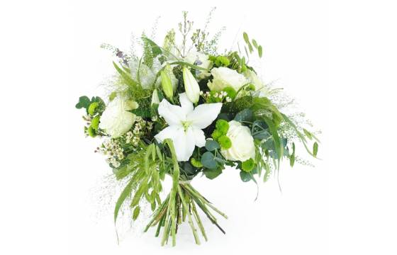 Image Bouquet blanc champêtre "Livourne" | L'Agitateur Floral