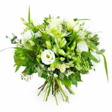 Image Bouquet champêtre tons blancs "Ajaccio" | L'Agitateur Floral