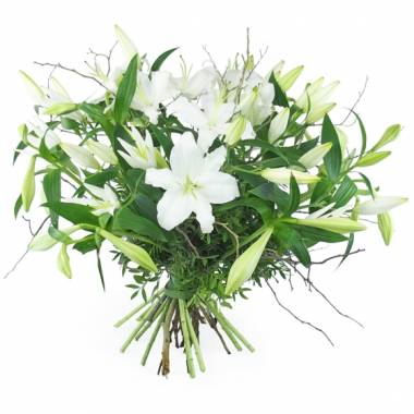 Image Grand bouquet de lys blanc "Syracuse" | L'Agitateur Floral