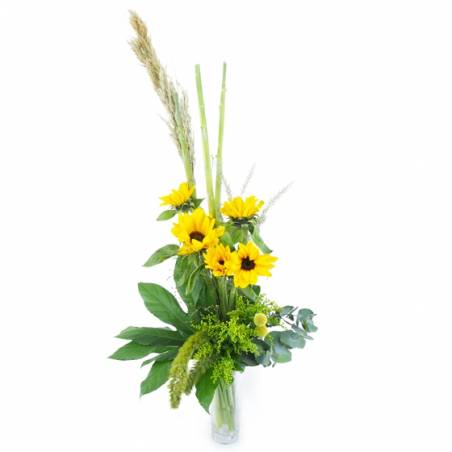 Image Bouquet contemporain de tournesols "Valensole" | L'Agitateur Floral