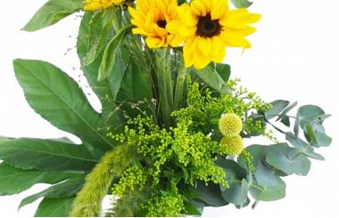 Image Bouquet zoom contemporain de tournesols "Valensole" | L'Agitateur Floral