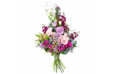 image de la Gerbe de fleurs à la main tons roses "Gaïa" | L'Agitateur Floral