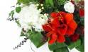 image de la Gerbe de fleurs à la main rouge et blanche "Hestia" | L'Agitateur Floral