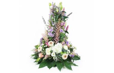 image de la Composition de deuil pastel "Héra" | L'Agitateur Floral