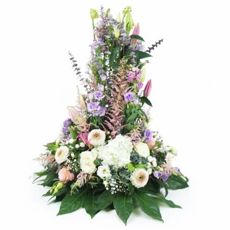 image de la Composition de deuil pastel "Héra" | L'Agitateur Floral