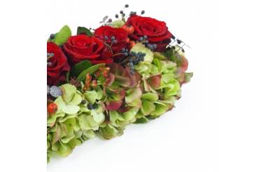 image du Chemin de roses rouges "Antiope" | L'Agitateur Floral