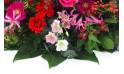 image de la Raquette de deuil rouges, fuchsias & roses "Korinthos" |  L'Agitateur Floral