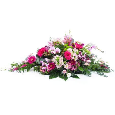 image de la Raquette de deuil dans les camaïeux de roses "Déméter" | L'Agitateur Floral