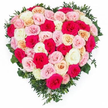 Image de fleur Cœur de deuil dans les camaïeux de rose Agora