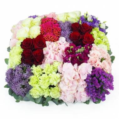 Image de fleur Coussin carré à damier de fleurs Parthénon