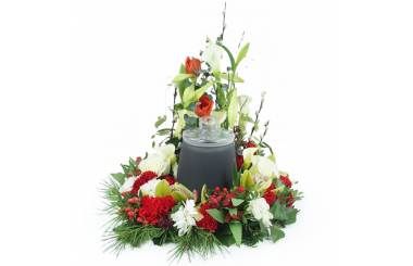 image de la Couronne de fleurs pour une urne funéraire "Sophocle" | L'Agitateur Floral