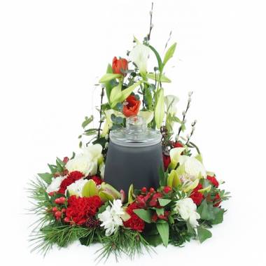 Image de fleur Couronne de fleurs pour une urne funéraire Sophocle