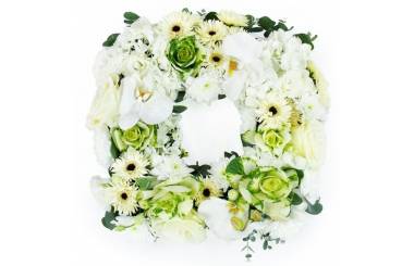 Image Carré de deuil en fleurs piquées "Antistène" | L'Agitateur Floral