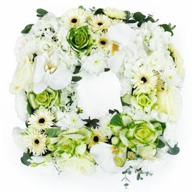Image Carré de deuil en fleurs piquées "Antistène" | L'Agitateur Floral