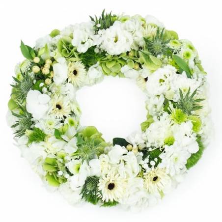 image de la Petite couronne de fleurs blanches "Épona" | L'Agitateur Floral
