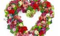 Zoom image du Coeur de deuil de fleurs roses & rouges "Laodicée" | L'Agitateur Floral