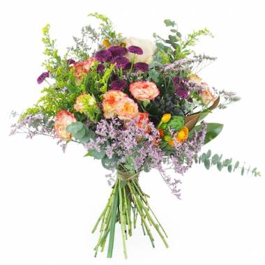 Image de fleur Bouquet champêtre violet & orange Bucarest