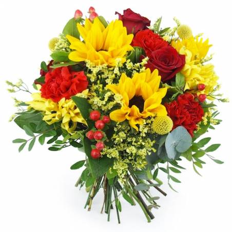 Image principale : Bouquet de fleurs tons chauds "Le Caire"| L'Agitateur Floral