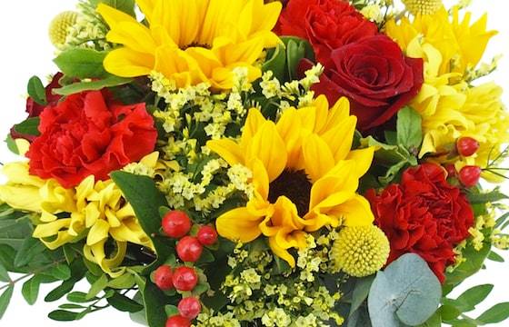 Zoom image principale : Bouquet de fleurs tons chauds "Le Caire"| L'Agitateur Floral