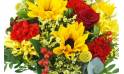 Zoom image principale : Bouquet de fleurs tons chauds "Le Caire"| L'Agitateur Floral