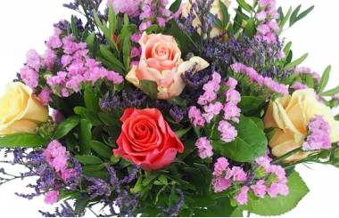 Zoom image principale : Bouquet champêtre rose & mauve "Varna"| L'Agitateur Floral