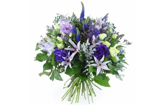 Image principale : Bouquet champêtre violet & bleu "Agde"| L'Agitateur Floral