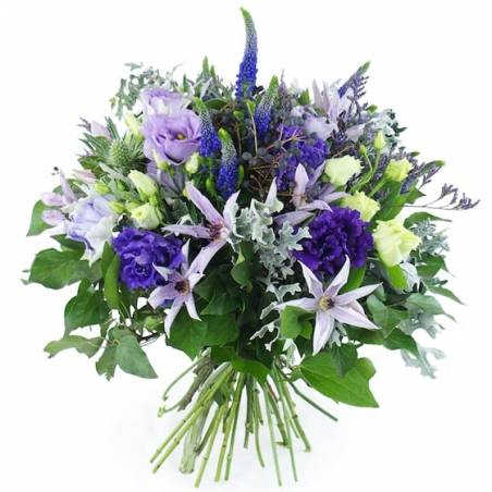 Image principale : Bouquet champêtre violet & bleu "Agde"| L'Agitateur Floral