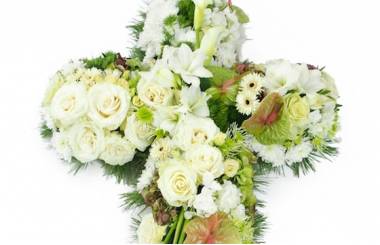 Zoom image Croix de fleurs piquées "Procris" | L'Agitateur Floral