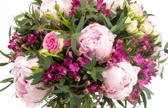 Zoom image principale : Bouquet de pivoines & roses "Douce Pivoine"| L'Agitateur Floral