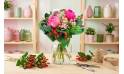 L'Agitateur Floral | mise en situation du bouquet de fleurs tons roses