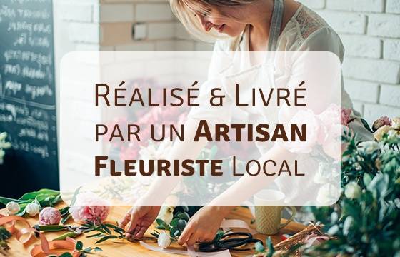 Réalisé et livré par un artisan fleuriste local.