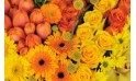 zoom sur le centre du coeur en fleurs de deuil murmure