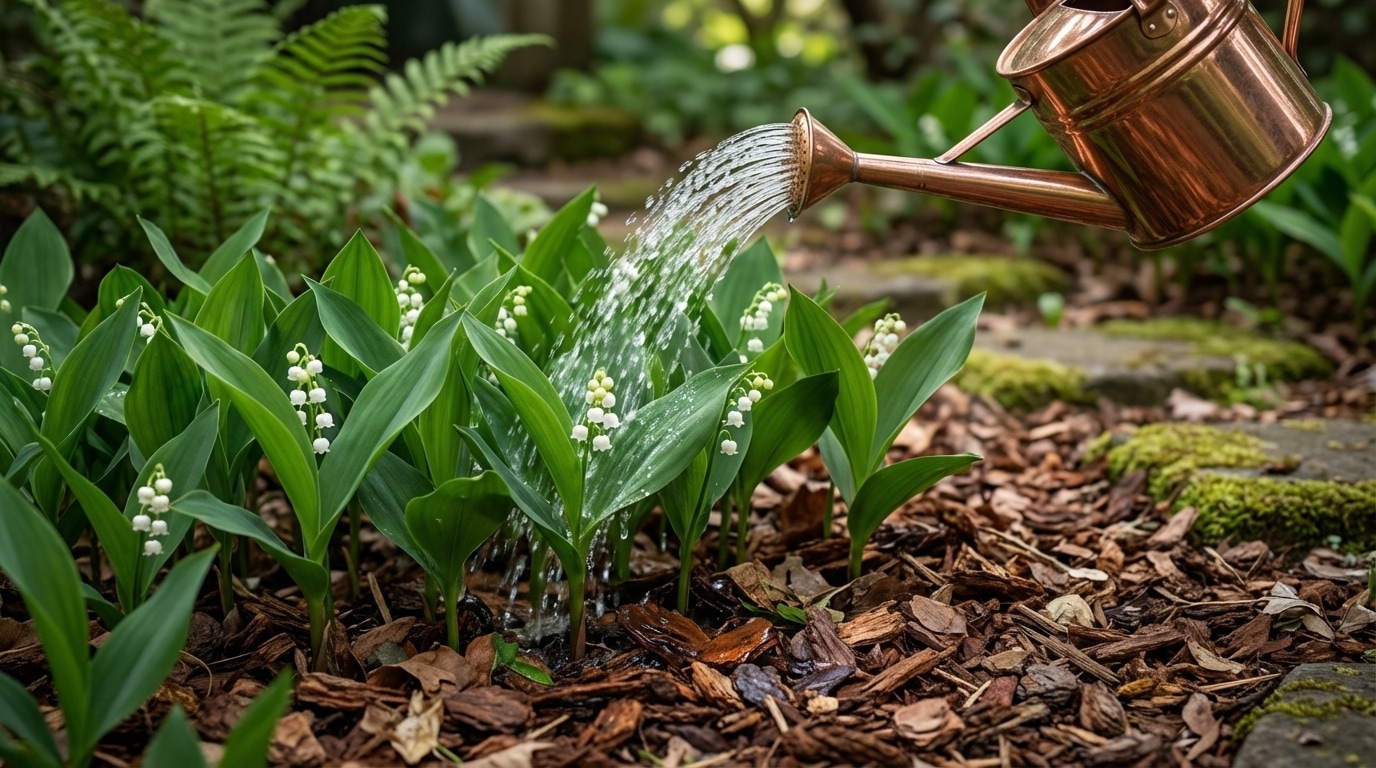 Entretien muguet arrosage paillage jardin vivace