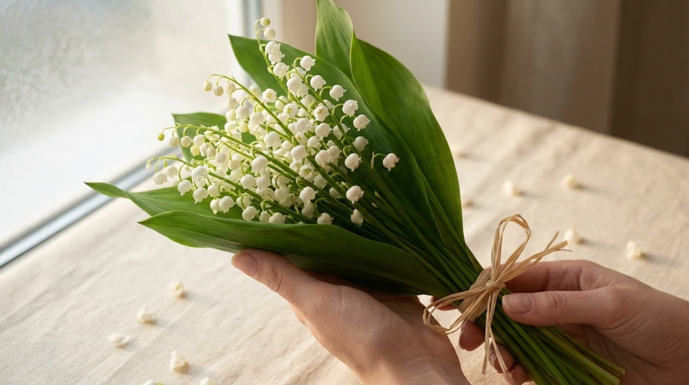13 brins muguet bouquet porte-bonheur 1er mai