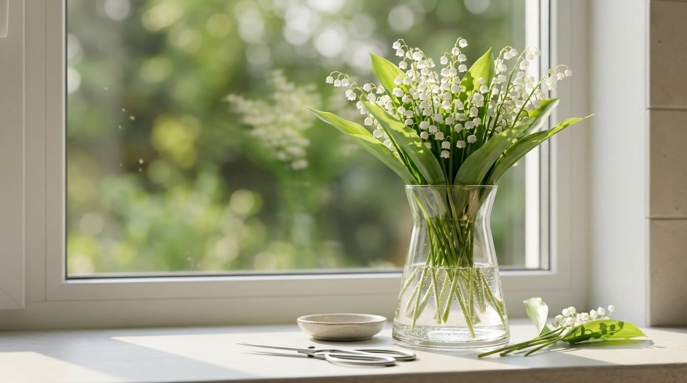 conservation bouquet muguet vase eau fraîche