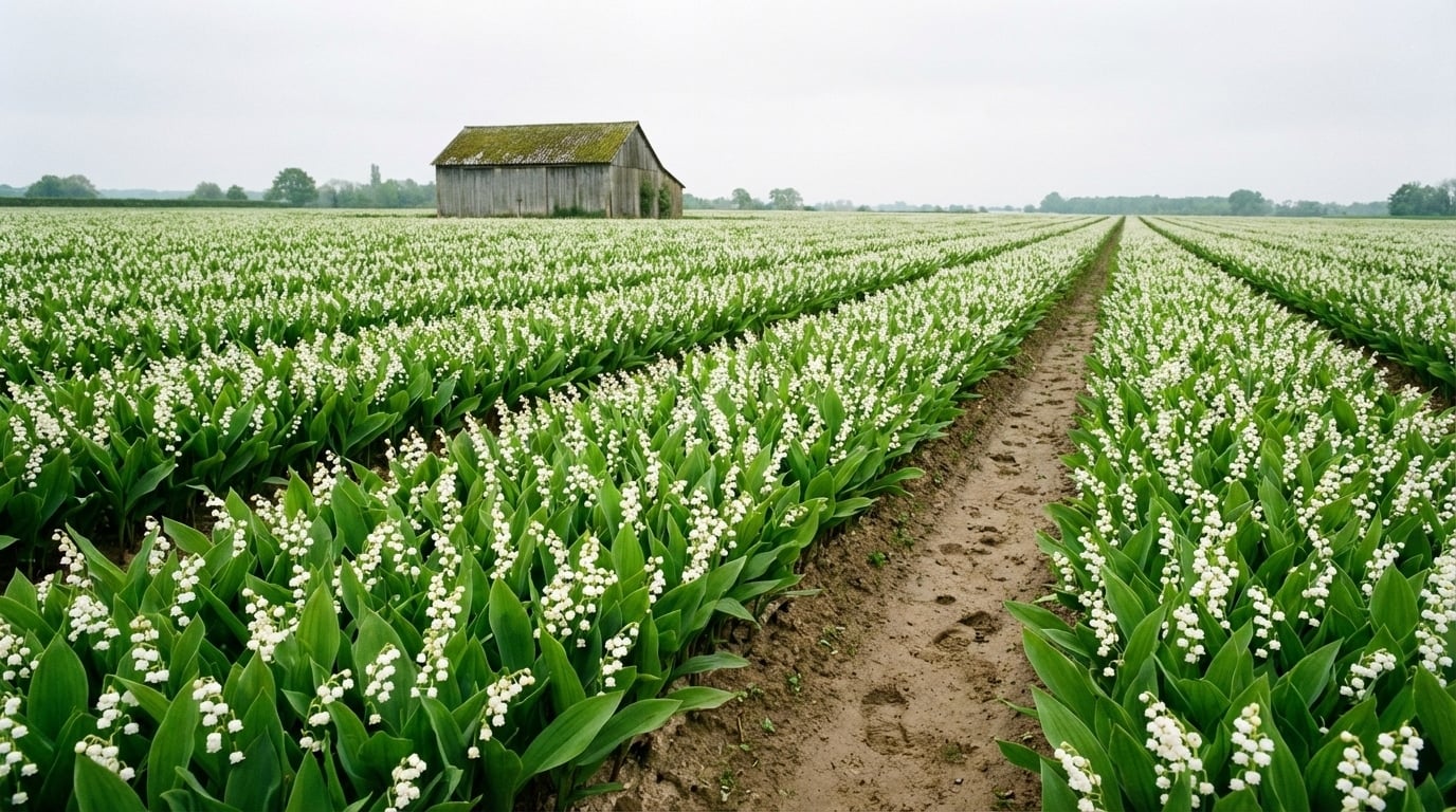 Champs muguet cultivé Pays nantais production 1er mai