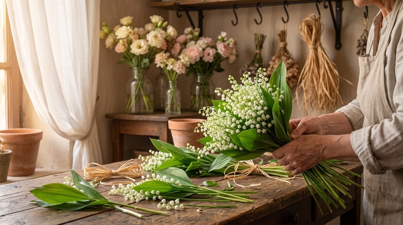 Fleuriste artisan bouquet muguet boutique atelier