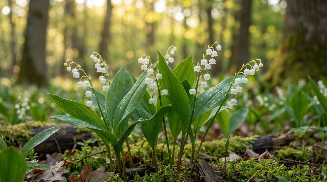 Muguet frais en fleur saison printemps mai