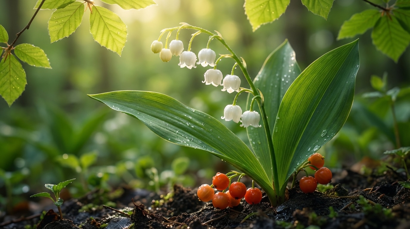 Muguet toxique toutes parties fleurs feuilles baies