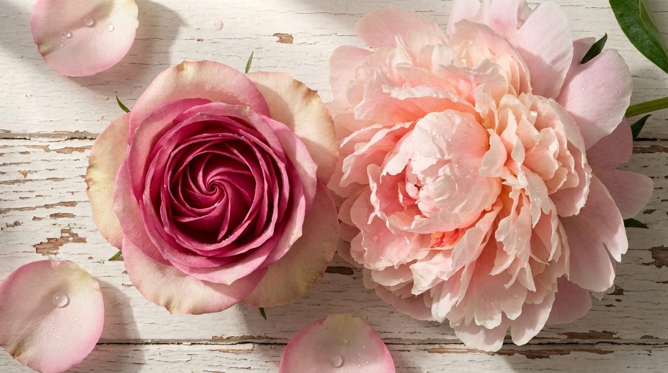 Rose et pivoine symboles fête des mères émotions