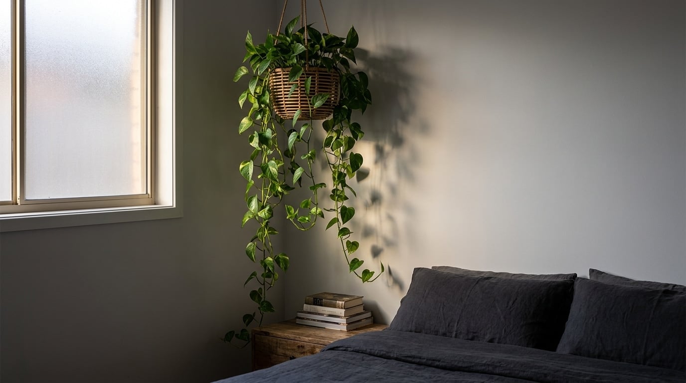 Pothos plante retombante chambre faible luminosité